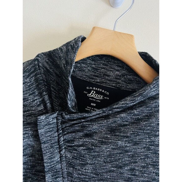 GH Bass & Co Womens M Full Zip‎ Jacket Heathered Front Pocket Gray Lightweight - Picture 2 of 4